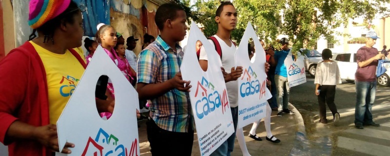 #CasaYa arrancó 2016 frente al Palacio exigiendo Ley de vivienda