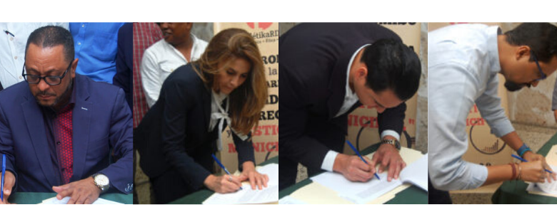 Candidatos/as a la Alcaldía del Distrito Nacional firman compromiso