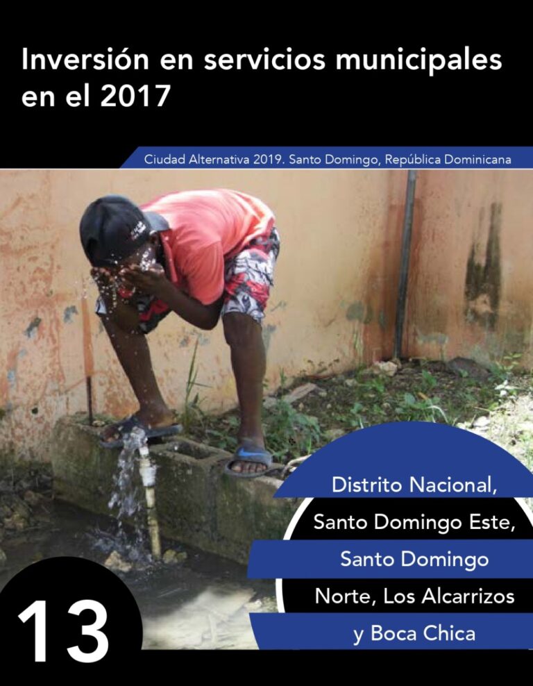 Portada: Boletín #13: Inversión en servicios municipales en el 2017