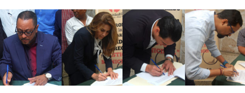 Candidatos/as a la Alcaldía del Distrito Nacional firman compromiso
